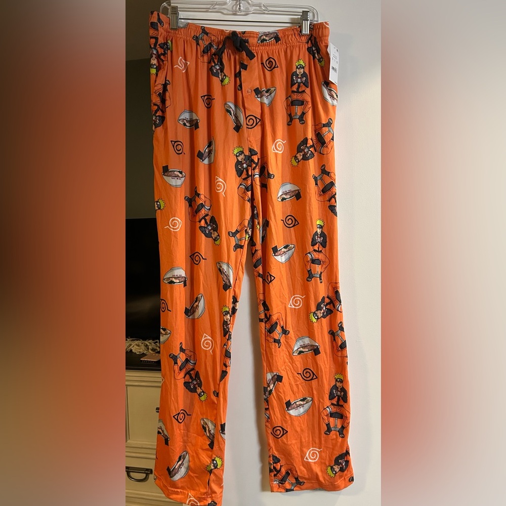Naruto - Vibrant Orange Anime Graphic Men's pajama pants